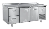 Стол холодильный Abat СХС-70-02 (2 ящика, 2 двери, с бортом)