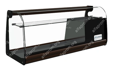 Витрина холодильная Carboma A37 SM 1,0-11 (ВХСв-1,0 XL) (4 GN 1/3 + полка)